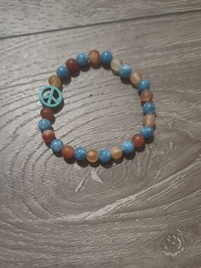Handcrafted Mystic Balance Blue Quartz & Carnelian Bracelet
